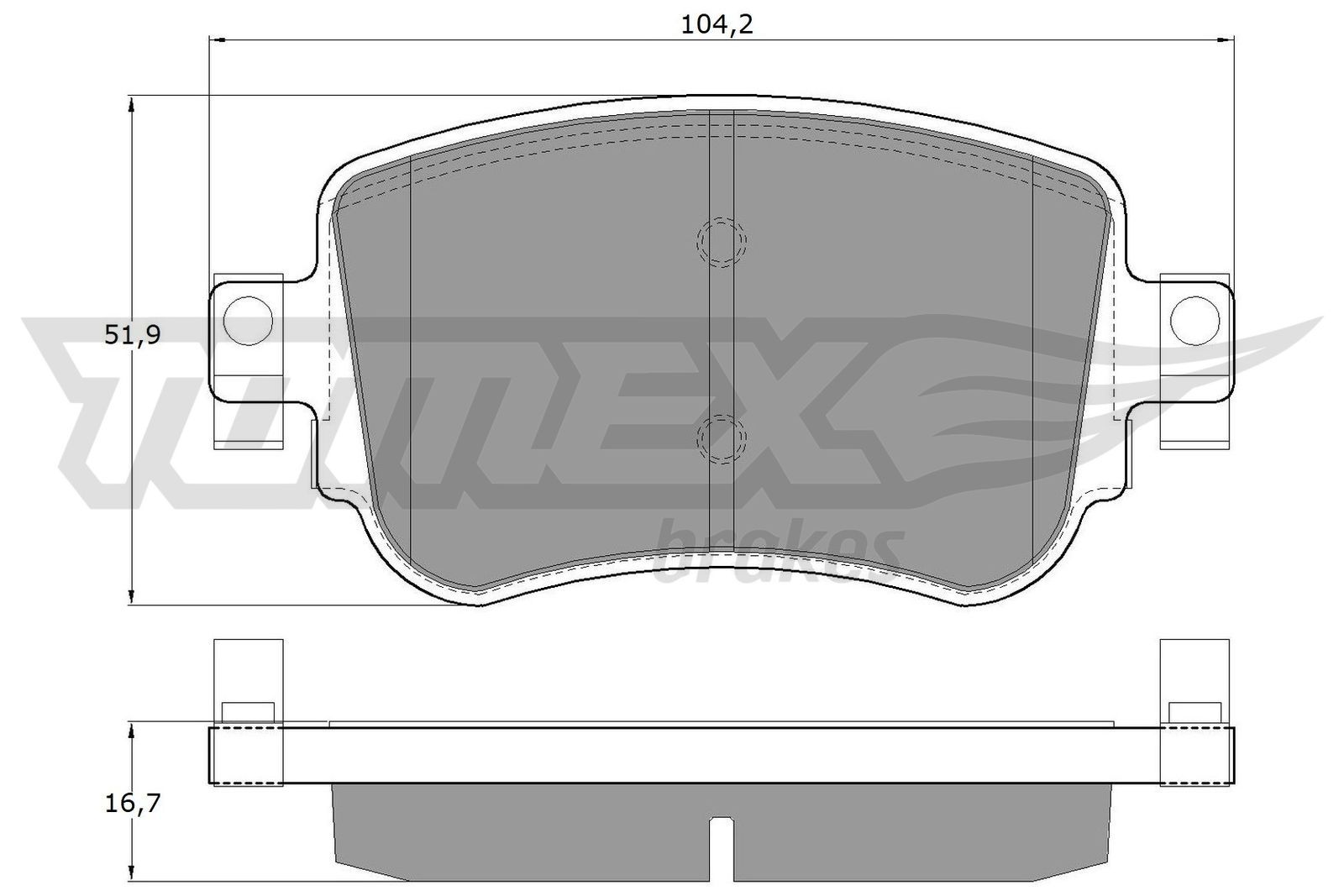 Obrázok Sada brzdových platničiek kotúčovej brzdy TOMEX Brakes  TX1732